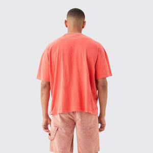 Camiseta Oversize de Algodón 100% en Blanco al por Mayor, de Alto Gramaje, con Logotipo 3D Personalizado, Estampado Puff para Hombre - Product Image 3