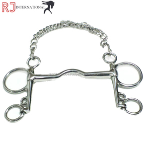 Produits équestres Riaz Jamal Nouveaux Mors de cheval PELHAM MULLEN en acier inoxydable pour chevaux à mors cassés - Product Image 4