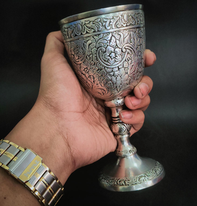 Gobelet à vin en métal fait main personnalisé en gros, design gaufré, en laiton, style vintage, verre à bière de luxe, exportateur - Product Image 6