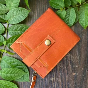 New Designer Minimalist Pure Leather Wallet Credit Card Holder Short Wallets Unisex Fashion Zippers Coin <b>Purses</b> Drops-hip Wallet - Product Image 3