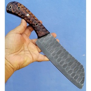 Cuchillo de Chef de Acero al Carbono de 10 Pulgadas Hecho a Mano con Funda de Cuero Única y Mango Elegante Personalizable - Product Image 3