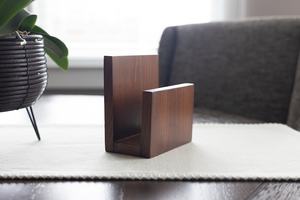 Portapañuelos y Servilletas de Madera, Estilo Rústico, Organizador de Mesa para Servilletas de Papel, Mesa de Comedor, Restaurante, Hotel y Hogar - Product Image 3