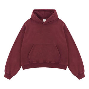 Sudadera con Capucha Extra Grande para Hombre, de Forro Polar, Color Sólido, Informal, Ajuste Holgado, Transpirable, de Algodón Ecológico, con Bolsillo - Product Image 3