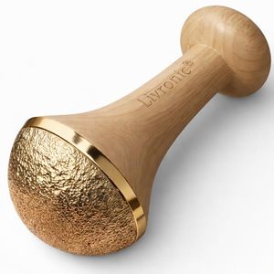 Private Label Double-Sided Kansa Wand Massager Teak Wood Handle Body Marma Tool for Neck Face Manufacturer Direct Massage - Product Image 3
