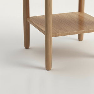 Table basse moderne en bois d'hévéa durable et placage de chêne MDF pour salon, chambre et décoration intérieure, couleur naturelle - Product Image 6