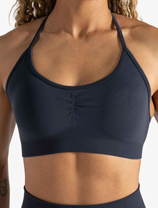 Soutien-gorge de sport et de yoga personnalisé, sexy, à col en V profond, antichoc, pour filles, vêtements de fitness, haut de sport, avec logo personnalisé, pour femmes - Product Image 2