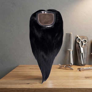 วิกผมผู้หญิง Miraje แบบผมหยิกเป็นลอนสไตล์อินเดีย Remy Hair ฐานไหม ระบบติดผมแบบ Toupee ทรง Water Wave รุ่น BD Hair Topper - Product Image 4