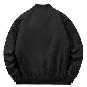 Blouson Bomber d'Hiver Personnalisé pour Homme, Manches Longues, Effet Délavé, Uni, Décontracté, Fermeture Éclair Avant, Coupe-Vent, Chaud, en Polyester/Nylon Chauffant - Product Image 2