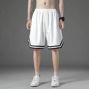 NUEVOS Pantalones Cortos Deportivos de Baloncesto para Hombre, Tendencia 2025, de Verano, de Seda Helada, de Secado Rápido, Ajuste Holgado, Transpirables, con Cintura Elástica, a Buen Precio - Product Image 1