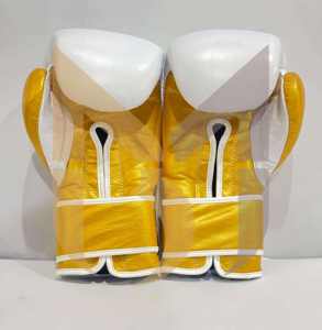 Guantes de Boxeo Profesionales de Primera Calidad, Color Oro Blanco, Sin Boxeo No Hay Vida, para Sparring y Entrenamiento - Product Image 2
