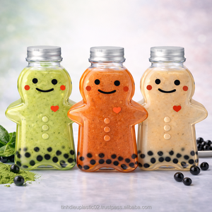 500ml Snowman-Shaped PET Jar with Aluminum Screw Cap OEM ODM <b>Plastic</b> Snacks Candy Food <b>Packaging</b> Bottle - Product Image 3