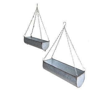 Soporte colgante de hierro galvanizado de 2 niveles con cadena y gancho, cestas metálicas colgantes con cadena para decoración de jardín interior y exterior - Product Image 6