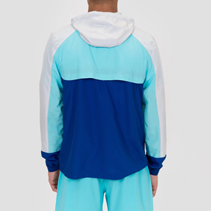 Conjunto de Chaqueta Cortavientos de Nailon de Tres Tonos Personalizado, Traje Deportivo con Bloques de Color para Verano y Otoño, Camiseta de Manga Corta y Pantalones Cortos, OEM ODM - Product Image 3