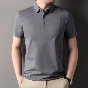 High Quality <b>Men's</b> Vintage <b>for</b> Shirt 100% Cotton Solid Long Sleeve Ruffle Collar Front Logo Custom - Product Image 6
