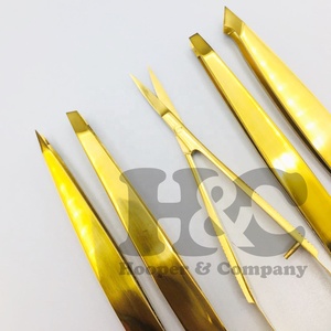 Pinces à épiler de haute qualité, ensemble de pinces à épiler professionnelles, pointe incurvée et pointue, acier inoxydable, ciseaux à ressort, mini-pinces à épiler - Product Image 6