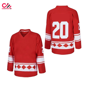 Wholesale Price Custom Sports Wear Team <b>Ice</b> Hockey Jersey Men's High Quality 100% Polyester Lightweight Uniform Set Cheap Jersey - Product Image 1