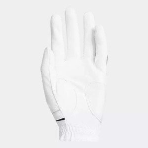Gant de golf blanc pour droitier en cuir véritable respirant unisexe avec fermeture à enfiler - Product Image 6