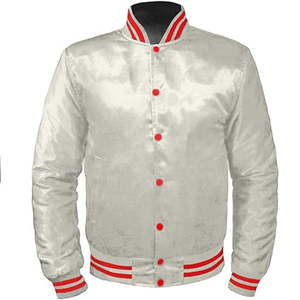 Chaqueta Universitaria de Béisbol Impermeable con Capucha Unisex, Nueva Colección Invierno 2025, Estilo Bomber Letterman de Satén, Tela de Lona, Venta al Por Mayor - Product Image 1