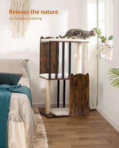 Árbol para Gatos Moderno de 3 Niveles en Madera Sólida con Dos Postes Rascadores de Sisal de 19.7 Pulgadas, Mueble Resistente para Gatos de Interior - Product Image 3