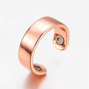 Pure Copper Magnetic <b>Adjustable</b> Solid <b>Ring</b> with Modern Antique Copper Plating Mould Made for Unisex Daily Wear Gift - Product Image 2