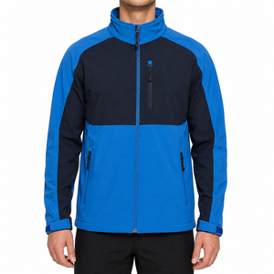 Chaqueta de Golf Casual para Hombre, Talla Grande, Impermeable, Cortavientos, de Otoño, con Capucha de Cuero Genuino, Cuello Alto, Cierre de Cremallera, Servicio OEM - Product Image 1