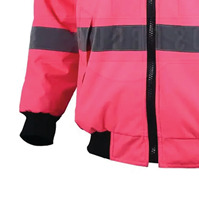 Chaqueta de Alta Visibilidad Unisex para Trabajo de Construcción, con Carcasa Rígida, Impermeable, Reflectante y con Capucha
