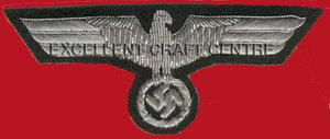 Insignia Bordada Personalizada GERMAN NAZE EAGLE-658 con Ancla y Corona de Laurel, Parche de Tela Cosido para Uniforme - Product Image 1