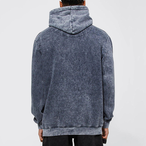 Suéter de Invierno para Hombre, de Poliéster y Algodón, Lavado Ácido, Color Sólido, con Logotipo Personalizado, Manga Larga, Corte Regular, Ecológico, de Alta Calidad - Product Image 2