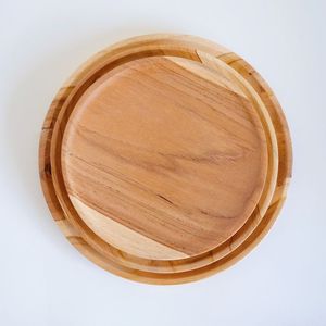 Assiette en bois en gros avec motif de grain élégant pour hôtels, restaurants et services de traiteur - Product Image 2