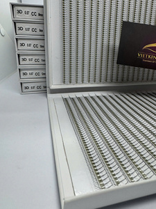 Extensions de cils volume russe 3D pré-faits de haute qualité 0.07 XXL, plateau 15mm, base pointue - Product Image 3