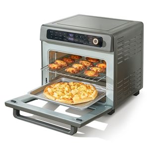 Forno da Banco Multifunzione 12-in-1 in Acciaio Inox da 25L 1700W con Friggitrice ad Aria, Tostapane e Piastra per Pizza - Product Image 1
