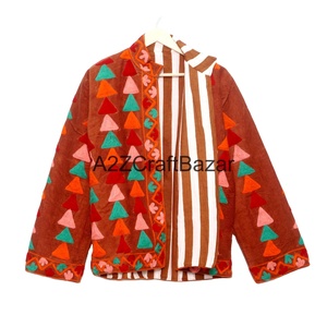 Chaqueta Cotrise Bordada a Mano con Diseño Vintage, Forro de Algodón Ecológico y Transpirable, Ropa de Abrigo de Invierno para Fiestas y Eventos - Product Image 6
