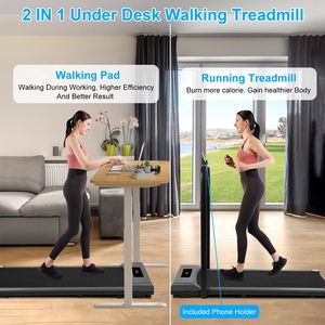 Tapis Roulant Pieghevole 2-in-1 per Camminata e Jogging con Controllo Wireless tramite App, Installazione Gratuita, Telecomando, Ideale per Ufficio - Product Image 3