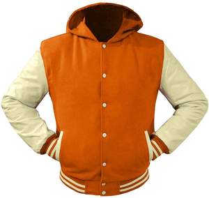 Chaqueta de béisbol para hombre con letras gráficas, ribete a rayas y bloques de color, chaqueta universitaria para niños con mangas de cuero. - Product Image 2