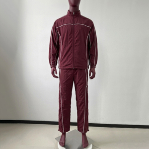 QYOURECLO Custom Logo Solid <b>Men's</b> Casual <b>Lightweight</b> Waterproof Windbreaker Tracksuit Two Piece Nylon <b>Jacket</b> Pants Set Elastic - Product Image 3