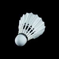 Volant de badminton de tournoi ultra-résistant à 3 couches, avec tête en liège et plumes d'oie droites, anti-choc, le plus durable
