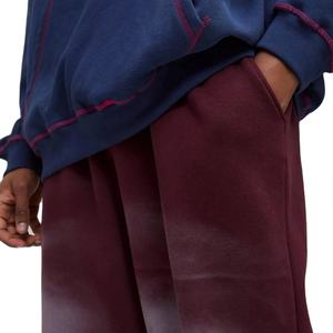 Super Loose Casual Streetwear Lightweight Mid Waist Oversized Polyester/Cotton Joggers <b>Baggy</b> Gray Wide Leg Sweatpants Breathable - Product Image 3