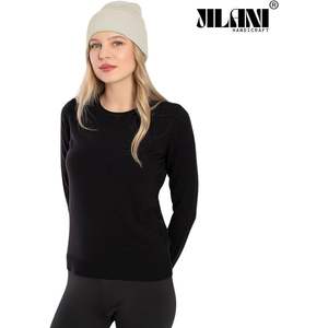 Jilani-Bonnet d'hiver en tricot artisanal beige, en coton de qualité supérieure, logo brodé personnalisé, taille libre pour le travail - Product Image 4