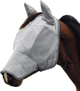 Malla reflectante de alta visibilidad para mosquitera de caballo, protector facial ecuestre, seguridad nocturna, comodidad, cubierta equina - Product Image 1
