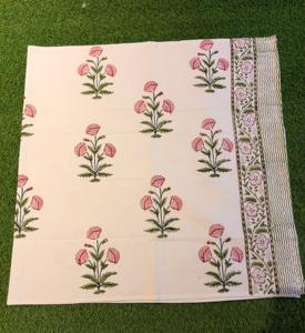 100% Cotton Hand Block Print <b>Towel</b> <b>Set</b> Pink Floral Jaipur <b>Bath</b> Hand <b>Towel</b> Soft Absorbent Spa Hotel Gift Wholesale Bulk Export - Product Image 2