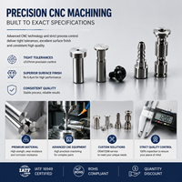 Pièces micro de précision OEM en acier inoxydable usiné CNC suisse sur mesure, avec goupille étagée, épaule, goujon, raccord à barbillon et finition oxyde noir