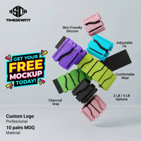 Ensemble de poids réglables en silicone et fer pour poignets et chevilles, bracelet de sport portable pour yoga, pilates et gym, écologique