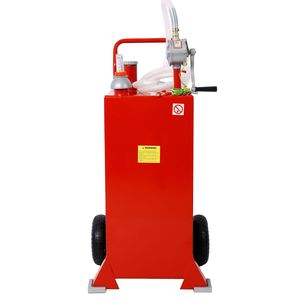 Ruote a Gas da 30 galloni rotanti reversibili a mano con pompa a sifone a benzina Diesel serbatoio di trasferimento carburante per motocicli ATVs - Product Image 1