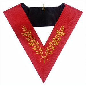 AASR 18TH DEGREE KNIGHT ROSE CROIX MASONIC REGALIA OFFICER'S <b>MACHINE</b> EMBROIDERED COLLAR SCOTTISH RITE REGALIA FREEMASON COLLAR - Product Image 1