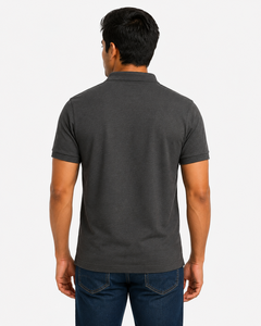 Chemise de golf à manches courtes unie avec boutons, chemises pour hommes de haute qualité, 100% coton - Product Image 2