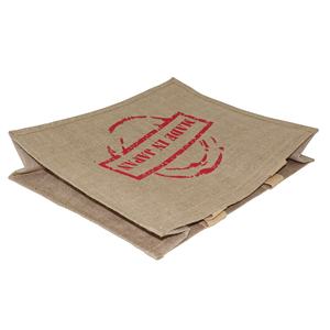 Sac fourre-tout promotionnel en jute réutilisable, doux, à longue poignée, couleur naturelle, avec impression de logo personnalisé, pour le shopping et la publicité de marque - Product Image 4