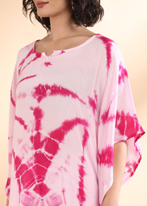 High Quality Designer Rayon Tie-Dye <b>Kaftan</b> <b>Summer</b> Daily Wear Regular Fit Sweetheart neck at Best Price by Supplier - Product Image 3