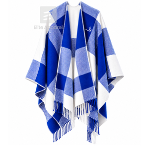 Capa personalizada de la hermandad Zeta Phi Beta con logotipo bordado en la parte delantera, en bloques de color azul y blanco, para ropa griega femenina. - Product Image 1