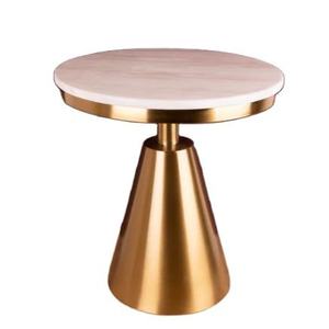Modern Round <b>Marble</b> <b>Top</b> Coffee <b>Table</b> with Gold Plated Aluminium Base Living Room Furniture Decorative Center <b>Table</b> - Product Image 1