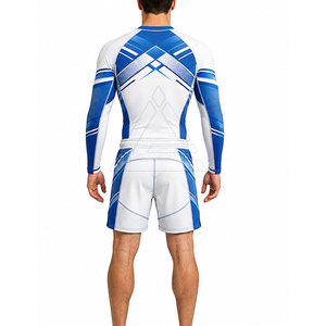 MMA Rash Guard And Shorts Set For Training With Sublimation Design <b>Athletic</b> Wear For Fighting Fitness And Sports Activities - Product Image 4